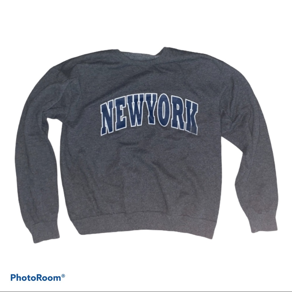 new york crew neck sweatshirt navy blue